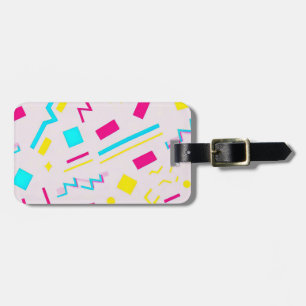 90's Hand Drawn Doodle Luggage Tag