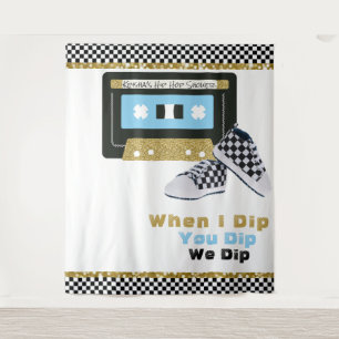 90's Hip Hop BOY Baby Shower Photo Back Drop Tapestry