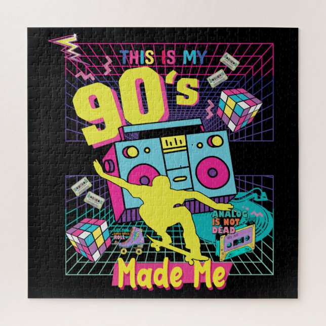 90's Hip Hop Vibes Retro Made Me Jigsaw Puzzle (Vertical)