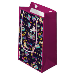 90's Hip Hop Vibes Retro Made Me Pattern Small Gift Bag