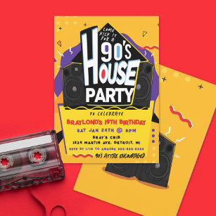 90's House Party Invitation