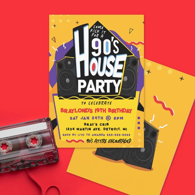 90's House Party Invitation (Creator Uploaded)
