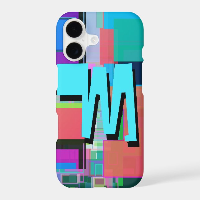 90s Inspired Colourful Geometric Monogram (Back)