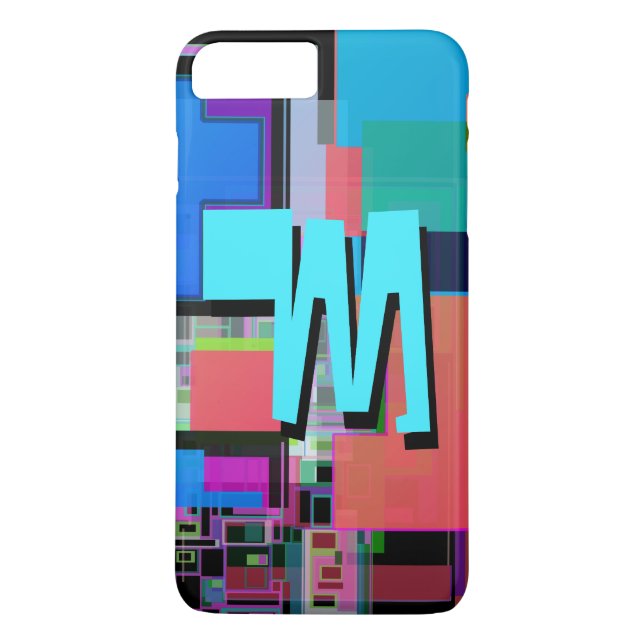 90s Inspired Colourful Geometric Monogram Case-Mate iPhone Case (Back)