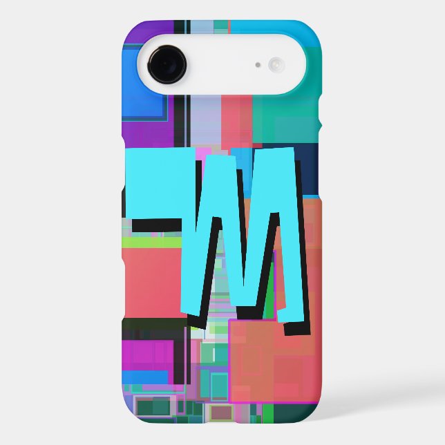 90s Inspired Colourful Geometric Monogram Case-Mate iPhone Case (Back)
