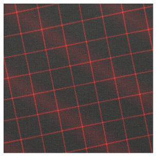 90s Inspired Plaid Pattern Grunge Red Black Ombre Fabric