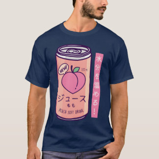 90S Japanese Aesthetic Peach Juice Drink Japan fun T-Shirt