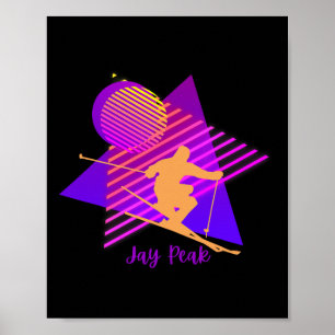 90s Jay Peak Vermont Skiing Skier Poster