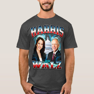 90s Kamala Tim Walz Bootleg 90s Rap Hip Hop TShirt