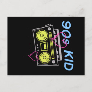 90's Kid Retro Esthetic Cassette Player Postcard