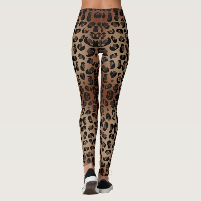 90s Leopard Safari Print Leggings (Back)