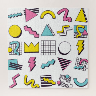 90's Memphis: Pop Design Elements. Jigsaw Puzzle