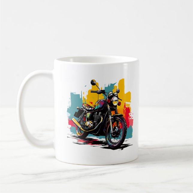 90s Motorcycle And Quote Coffee Mug (Left)