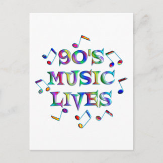 90s Music Lives Postcard