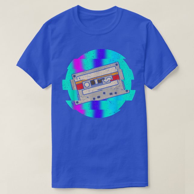 90s Music Lover Cassette Synthwave Retro Vaporwave T-Shirt (Design Front)