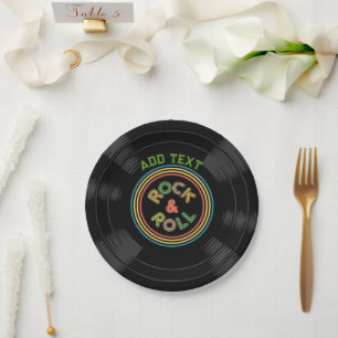  90's Music Paper Plate
