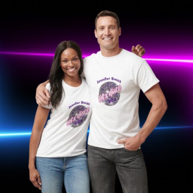 90's Neon Disco Vibes Retro Stytle T-Shirt (Creator Uploaded)