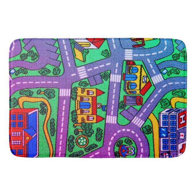 90s nostalgia, nostalgic track carpet Car Road Bath Mat (Front)