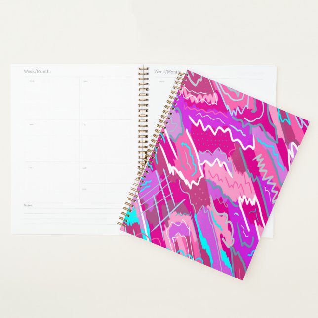 90s Nostalgia Pop Art in Magenta  Planner (Display)