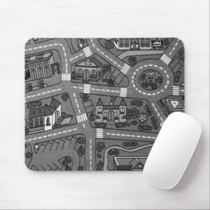 90s nostalgia, track carpet Car Road nostalgic Mouse Pad