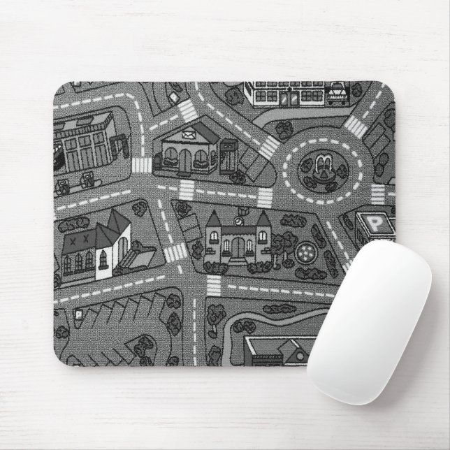 90s nostalgia, track carpet Car Road nostalgic Mouse Pad (With Mouse)