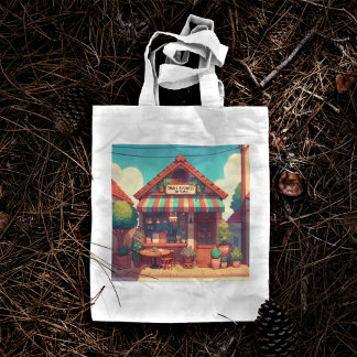 90s Nostalgic Cityscape Design Tote Bag