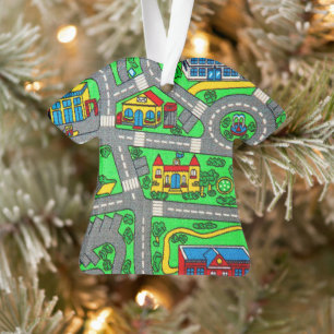 90s nostalgic, Track carpet Car Road nostalgia Ornament