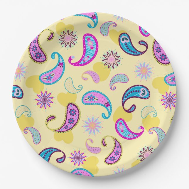 90s Paisley Paper Plate (Front)
