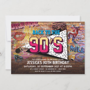 90's Party Birthday Invitation