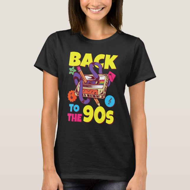 90s Party Outfit Women, 90's Costume Men  Back To  T-Shirt (Front)