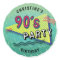90's PARTY Theme Pattern Stickers