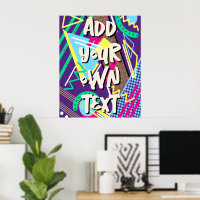 90s pattern, Nineties Retro Geometric Green Violet