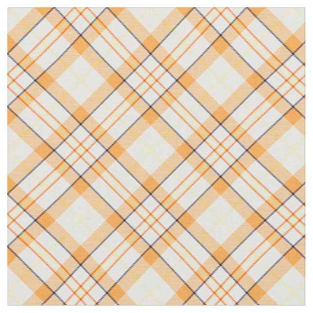 90s Plaid Nice Light Fall Pattern Orange Grunge Fabric (Close Up)