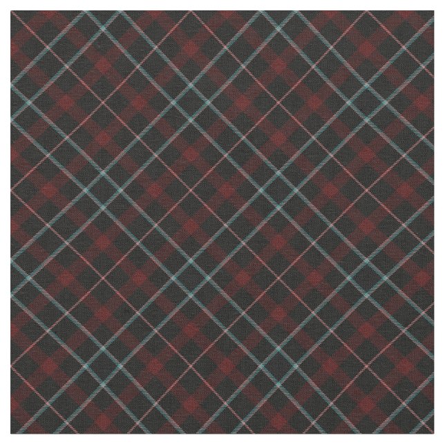 90s Plaid Pattern Abstract Black Red Black Grunge Fabric (Close Up)