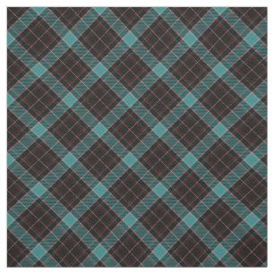 90s Plaid Pattern Abstract Black Teal Dark Grunge Fabric