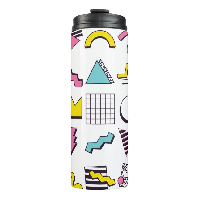 90's Pop Memphis Design Elements  Thermal Tumbler (Front)
