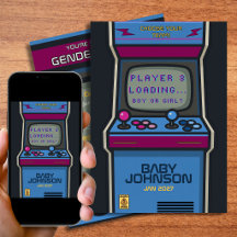 90s Retro Arcade Gender Reveal Player 3 Loading B