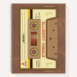 90s Retro Cassette Tape with Name Notebook
