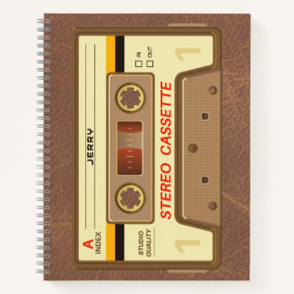 90s Retro Cassette Tape with Name Notebook