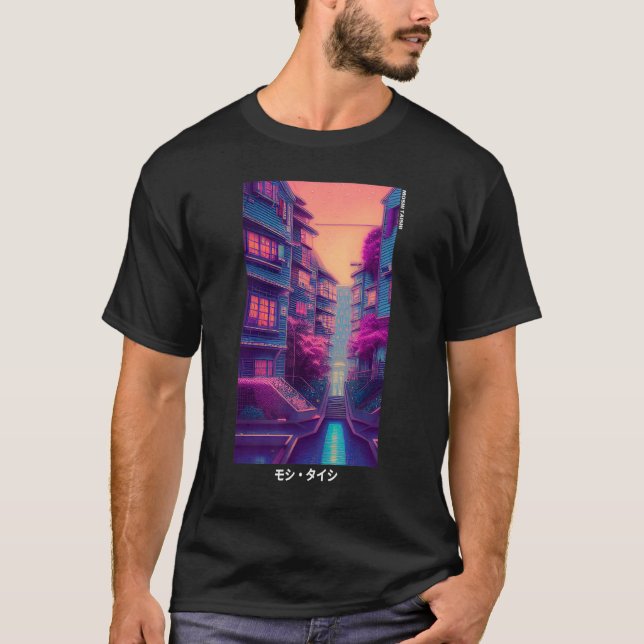 90's Retro Japanese Vaporwave Otaku Aesthetic 2 T-Shirt (Front)