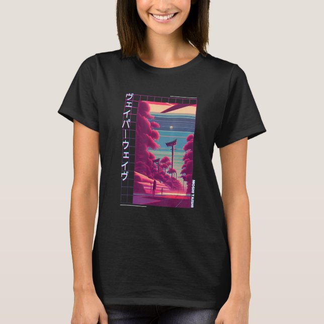 90's Retro Synthwave Japanese Vaporwave Otaku Aest T-Shirt (Front)