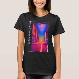 90's Retro Synthwave Japanese Vaporwave Otaku Aest T-Shirt