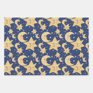 90s retro Wrapping Paper Flat Sheet Set of 3