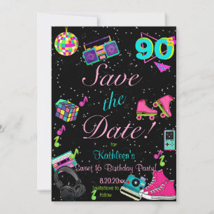 90's Save the Date, Back to the 90's, Any Age,  Save The Date