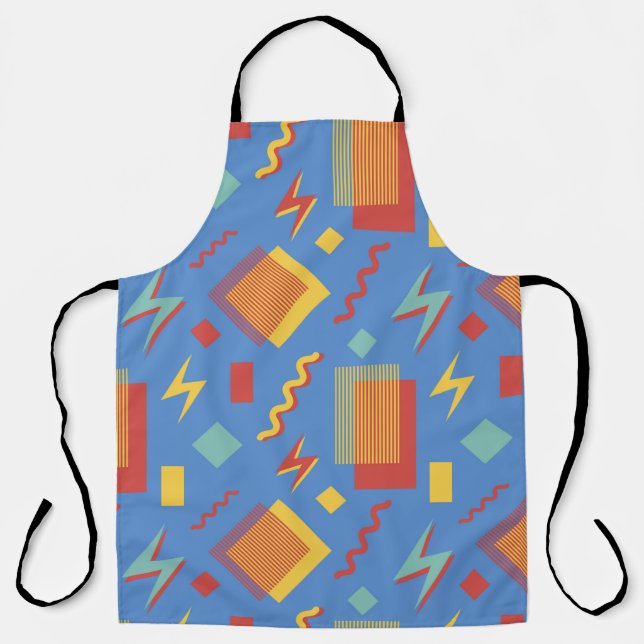 90s seamless pattern. Memphis background. Geometri Apron (Front)