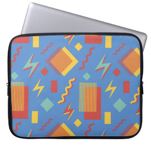 90s seamless pattern. Memphis background. Geometri Laptop Sleeve