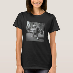 90s Street Photography Cat Boombox T-Shirt