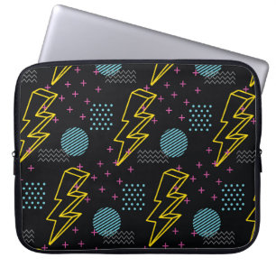 90's style: colourful abstract pattern laptop sleeve