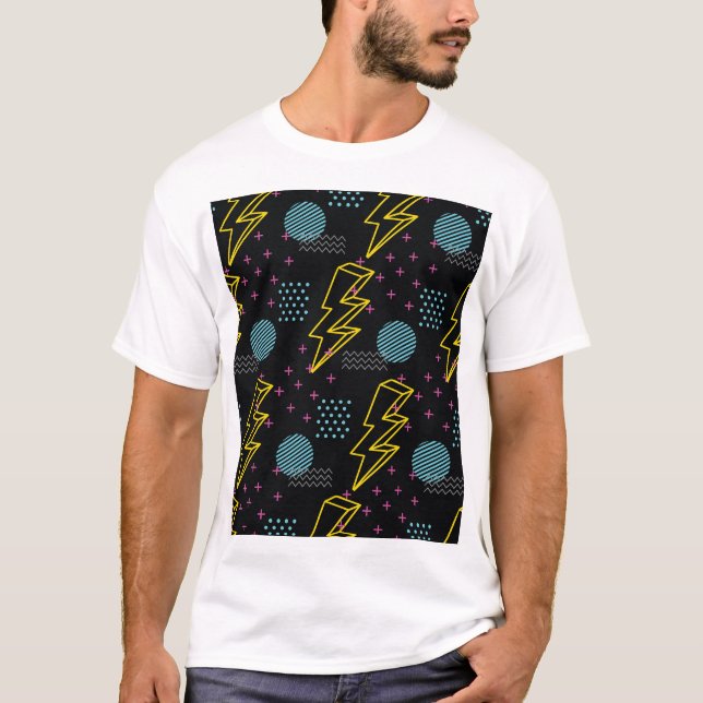 90's style: colourful abstract pattern T-Shirt (Front)