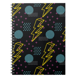 90's style seamless pattern notebook